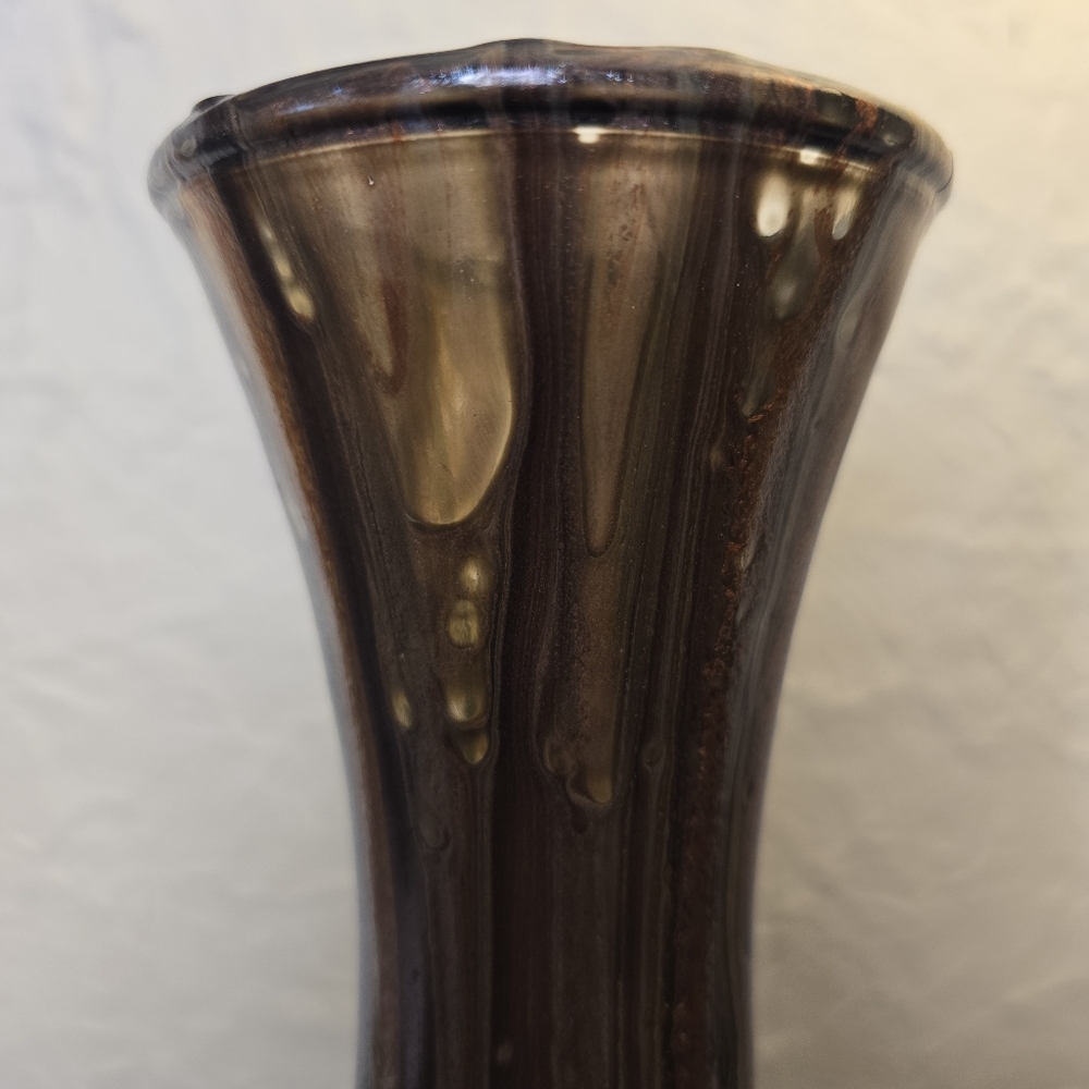 HANDCRAFTED Upcycled Glass Vase HANDPAINTED Abstract Tabletop Art Decor - Picture 12 of 17